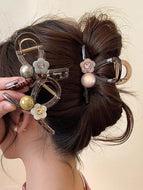 Flower Pearl Girls Hair Clip