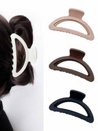 Semi-circular Solid Color Hollow Hairpin