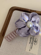 Pearl Flower Hair Scrunchie