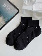 Black and White Polka Dot Women's Socks