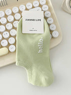 Candy Color Alphabet Women's Socks