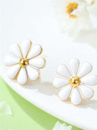 Daisy Titanium Steel Earrings Colorful Jewelry