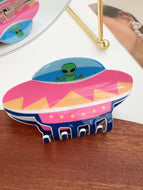 Cartoon Anime Alien Spaceship Hairpin