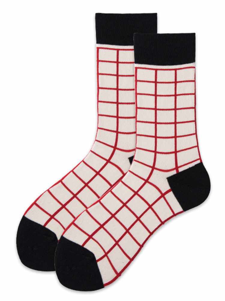 Checkered Red Women's Socks