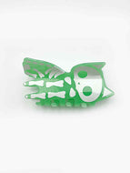 Skull Cat Glow-in-the-Dark Halloween Hair Clip