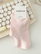 Candy Color Alphabet Women's Socks