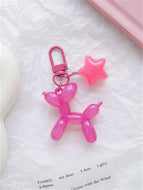 Cute Jelly Puppy with Five Star Keychain