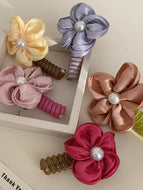 Pearl Flower Hair Scrunchie