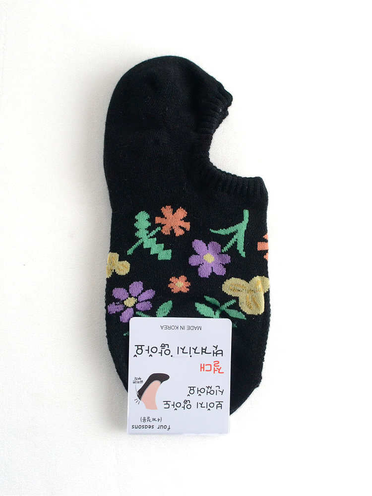 Women's Short Socks with Breathable Flowers