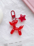 Cute Jelly Puppy with Five Star Keychain