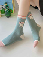 Cartoon Smiling Bunny Women's Socks