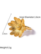 Small Daisy Ring Golden All-match Bracelet