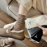 Women's Bow Embroidered Socks