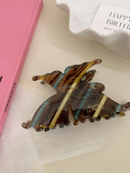 Striped Butterfly Hair Clip