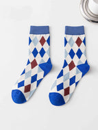 Royal Blue Rhombus Women's Socks