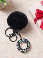 Black Hairball Pendant Keychain