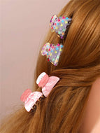 Girl Cute Loving Heart  Hairpin Pair