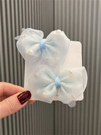 Princess Head Flower Pearl Butterfly Hair Clip