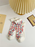 Retro Floral Casual Socks for Women