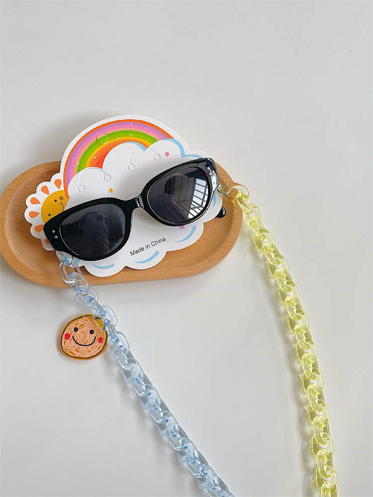 New Children's Sunglasses with Glasses Chain Set