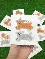 2-pack Cartoon Puppy Hair Clips