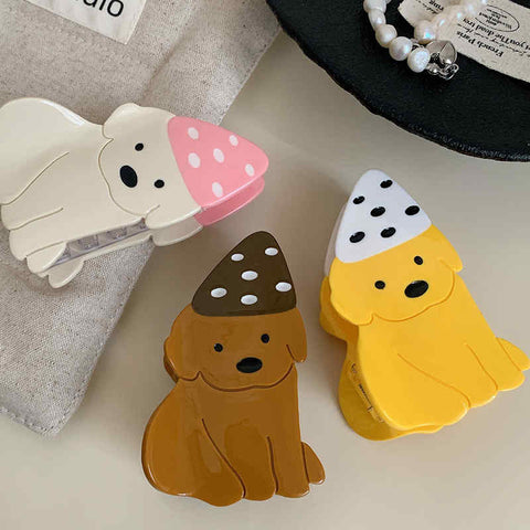 Small Labrador Spotted Hat Hair Clip