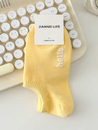 Candy Color Alphabet Women's Socks