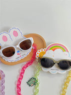 New Children's Sunglasses with Glasses Chain Set