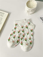 Tulip Flower Socks for Ladies