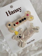 2-pack Cartoon Puppy Hair Clips