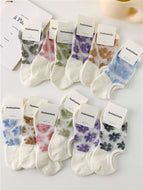 Patchwork Floral Socks Low Rise Sock