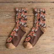 Butterfly and Flower Ethnic Style Socks