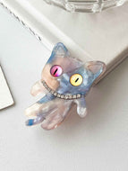 Rhinestone Cute Cat Duckbill Clip