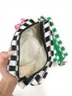 Ladies Checkered Cosmetic Bag