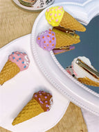 3D Ice Cream Cabochons with Sprinkles Hairpin