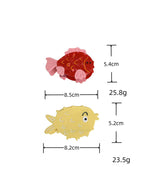 Little Red Fish Puffer Creative Hairpin