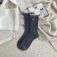 Women's Bow Embroidered Socks