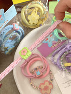 Candy Colored Hair Circle Flower Hair Tie