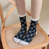 Flower Color Block Women's Socks