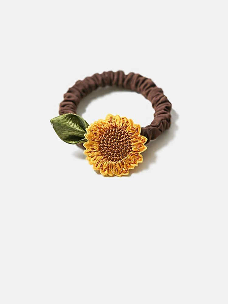 Sunflower Hair Tie Rubber Band