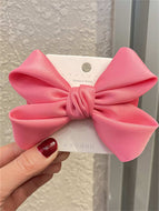 Solid Color Bow Hair Clip