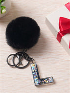 Black Hairball Pendant Keychain