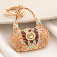 Rhinestone Satchel Car Key Chain