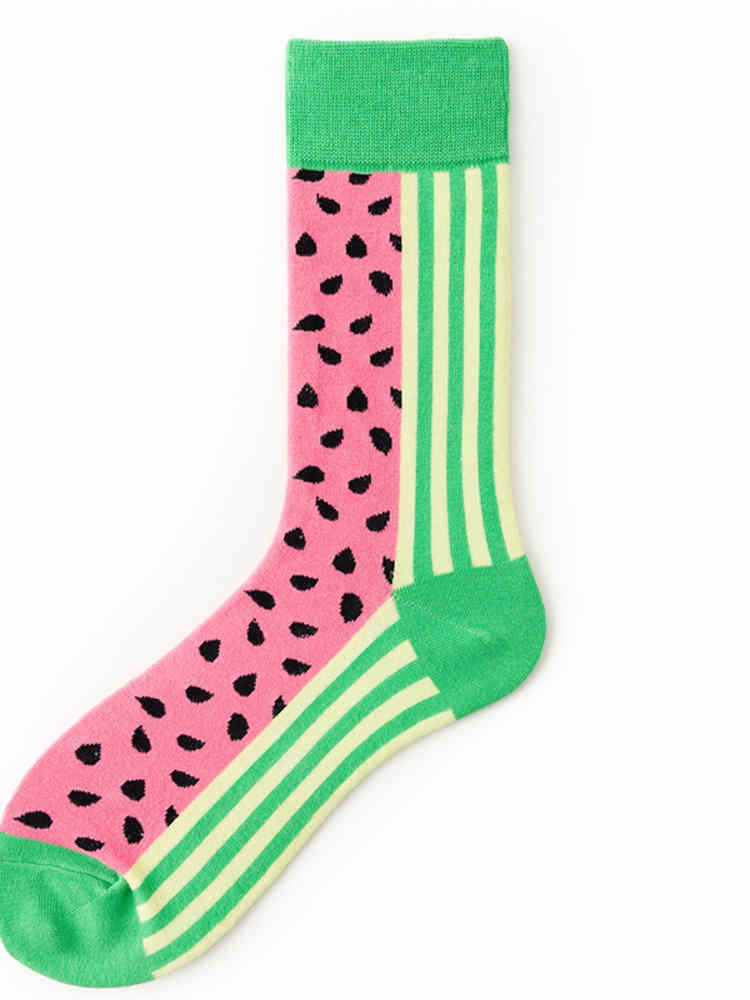 Color Block Watermelon Pattern Socks