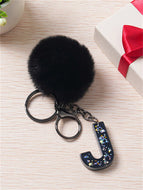 Black Hairball Pendant Keychain