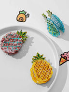 Fruity Pineapple Rhinestone Hairpin