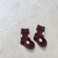 Girls Polka Dot Print Cotton Socks