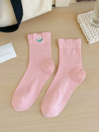 Lovely Floral Embroidered Socks