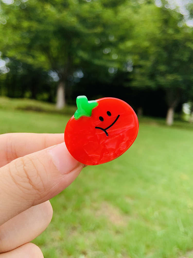 Vegetable Series Eggplant and Pepper Mini Hair Clips