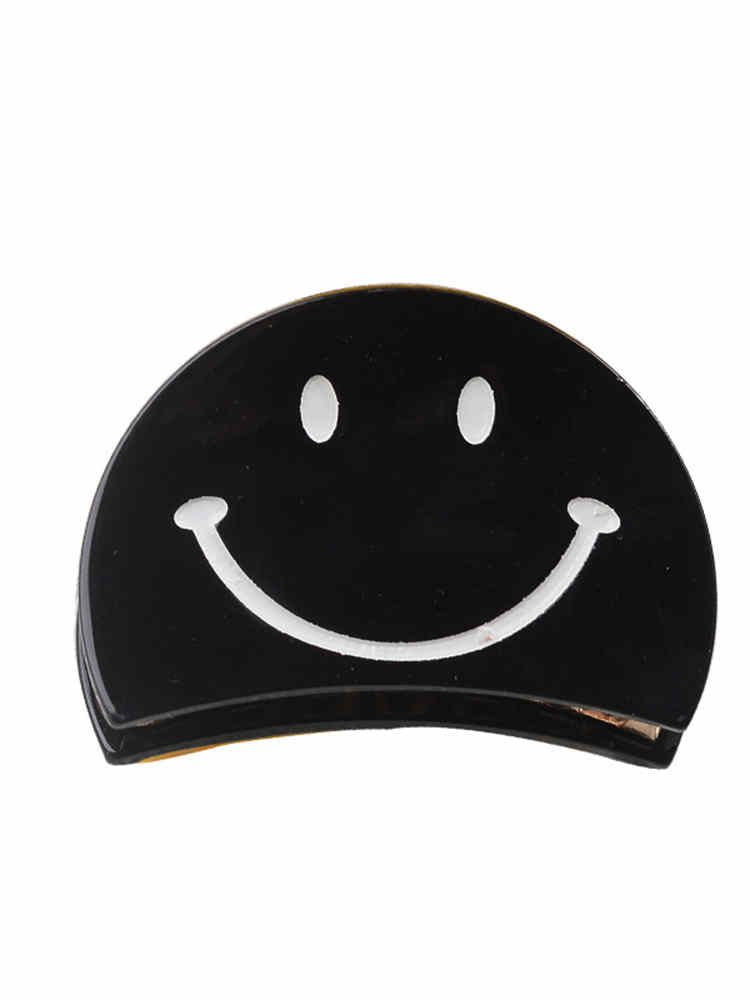 Half-circle Smiley Face Solid Color Hairpin